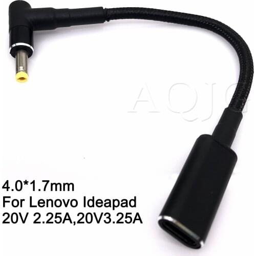 100W USB 3.1 Type C USB Female to DC 4.0*1.7 Male Power Charger Adapter Connector Adaptor for Lenovo Asus BenQ PD Notebook