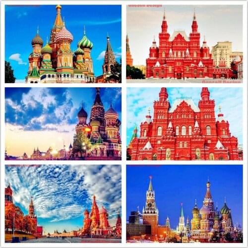 2020 new 5d diamond mosaic dream castle diamond embroidery full set castle rhinestone pictures beaded embroidery decoration home