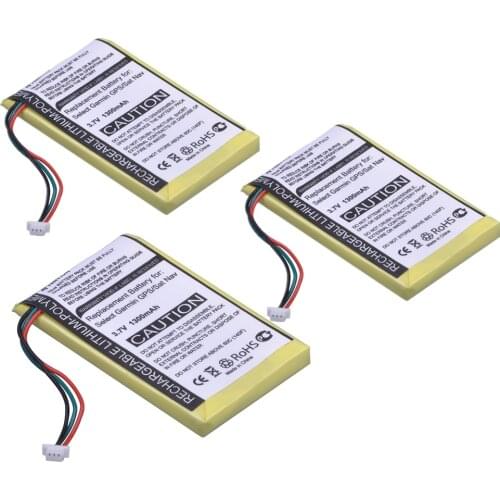 3pc 3.7V 1300mAh Replacement GPS Battery for Garmin Nuvi 200, 200 W, 205, 205 W, 205WT, 250 252 W, 265 W