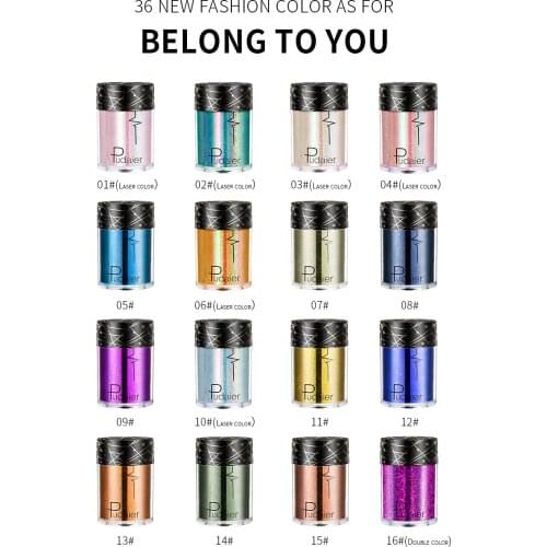 36 Colors Face Body Hair Eye Glitter Pigments Highlighter loose Shimmer Powder Glitter Makeup High Gloss Flash TSLM1