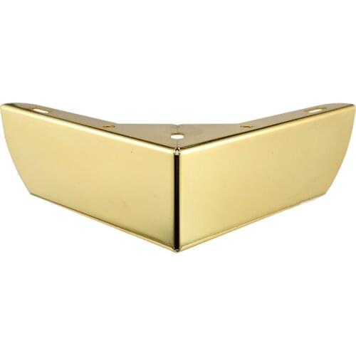 4pcs Gold Metal Furniture Legs with Rubber Feet Pad Cabinet Table Legs Hardware Sofa Furniture Foot Level
