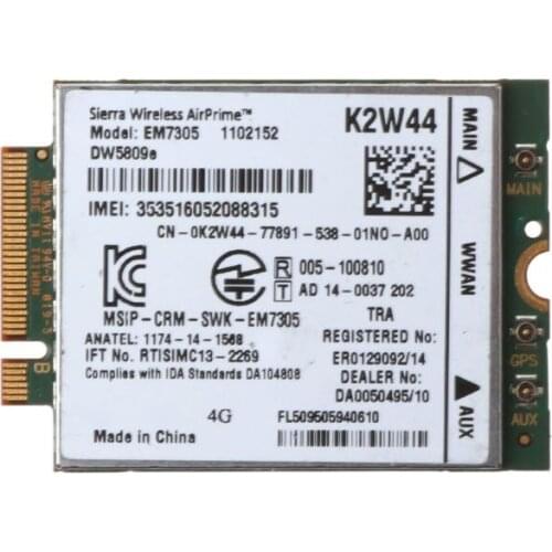 Wireless EM7305 DW5809E 4G Module LTE WWAN Card Wireless WiFi Adapter for Dell
