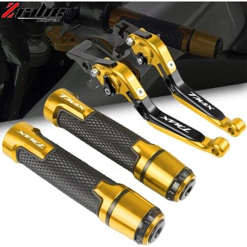 Motorcycle Accessories Extendable Brake Clutch Levers Handlebar Hand Grips ends For YAMAHA T-MAX TMAX 500 530 2008 2009-2018