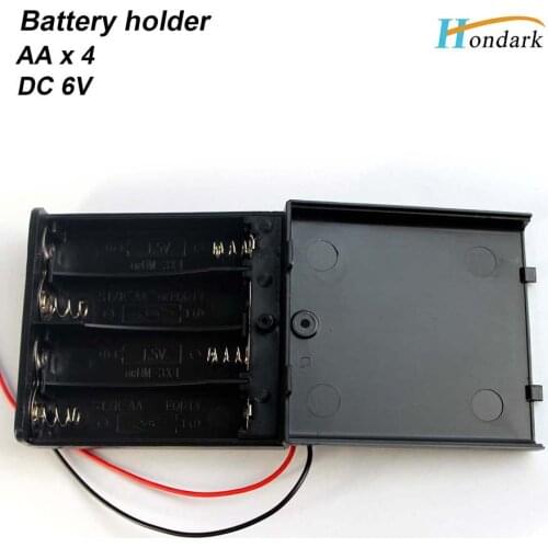 4X1.5V waterproof battery shell AA battery power converter ON/OFF switch slide cover 6V battery holder battery box,1000pcs/lot