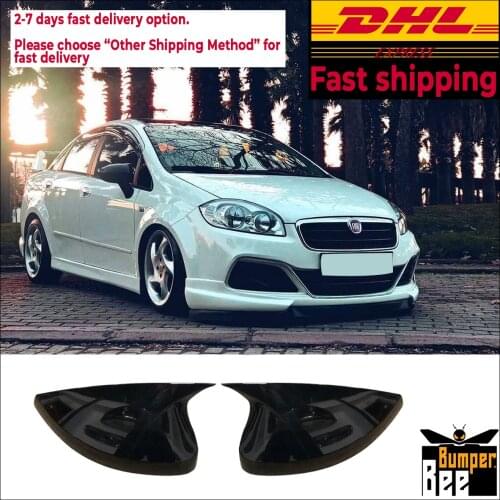 Mirror Cover For Fiat Linea 2007 2008 2009 2010 2011 2012 2013 2014 2015 Accessory Bright Black BAT BATMAN Case CAR Shield