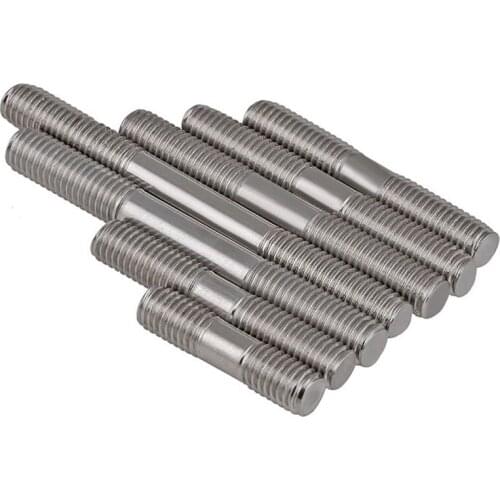 Double End Thread Rod 304 A2 Stainless Steel Headless Stud Bolts Screw Rod Tooth Stick Dual Head Threaded Bar M5 M6