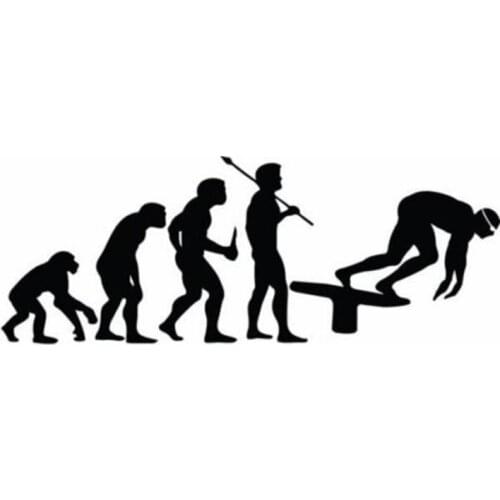 Evolution Swimming Wall Sticker Vinyl Swim Wall Decals Pegatina Decor Mural Home Decoration Sticker Swimmer Car Decal