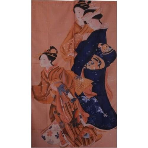 Customized Accept) Korea/Japan/China Sushi Restaurant Kitchen Hanging Kitchen Doorway Cloth Curtain-Beauty(85x140cm)