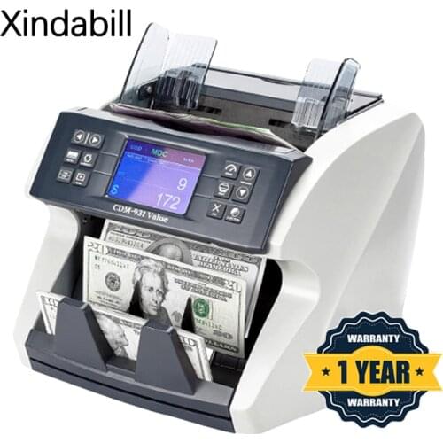 Cash Register Intelligent Bill Counter With Image Sensor Multi Currency Value Fake Money Detector Billetes Falsos Luz Uv Machine