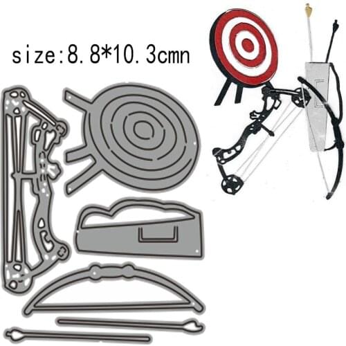 Archery hobby club equipment Metal Cutting Dies for DIY Scrapbooking Photo Album Decorative Embossing Paper Cards Cutting Molds