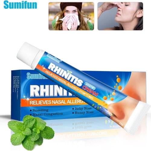 1Pc Sumifun Rhinitis Cream Sinusitis Ointment Nasal Congestion Sneezing Itchy Runny Nose Treatment Refresh Mint Nose Oil Cool