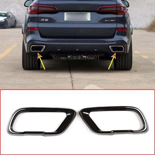 Stainless Steel,Car Tail Muffler Exhaust Pipe Output Cover,for BMW X5 G05 X6 G06 X7 G07 2019-2021 Accessory,For M Sports Version
