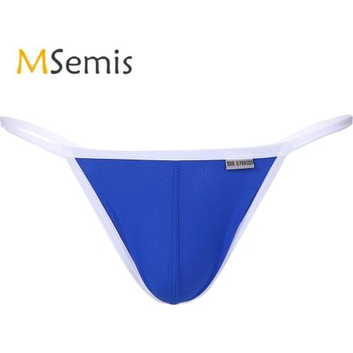 Swimwear Mens Swimsuit Breathable Bulge Pouch G-string Underwear Low Rise Briefs Thongs Elastic Waistband T-back Underpants