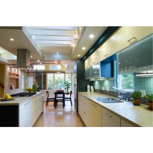 2017 hot sales 2PAC kitchen cabinets white colour modern high gloss lacquer kitchen furnitures with island cabinet L1606065