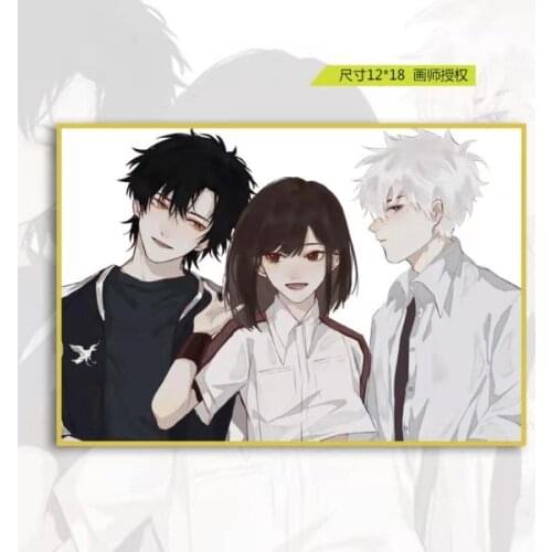 Link Click Shi Guang Dai Li Ren Cheng Xiaoshi Lu Guang Qiao Ling Colored Paper Badge Key-chain Figure Stand Shiguang Daili Ren
