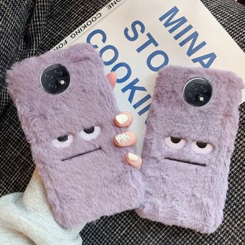 Soft Purple Plush Cartoon Case For Xiaomi Redmi 9T 10i 10T 5G Note 10 Lite 9 SE 8 7 8T Pro 9S Cover Redmi 9AT 9C Phone Back Case