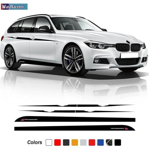 M Performance Side Stripes Skirt Sticker Door Upper Waist Line Body Decal For BMW 3 Series F30 F31 318 320 330 335 Accessories
