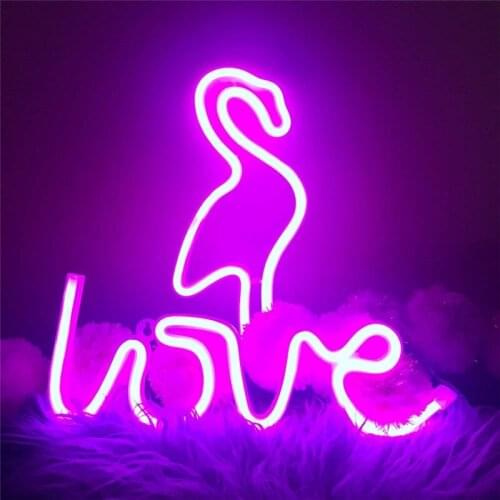Neon Night Lights Flamingo Christmas tree Coco Angle Wall Hanging Led Illuminate Signs For Room Festival Decoration Kids Gifts
