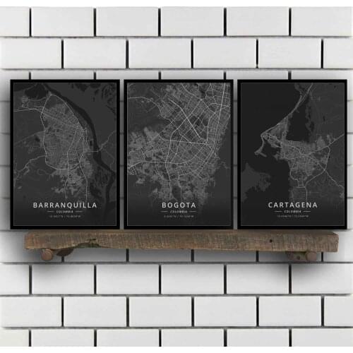 Barranquilla Bogota Cartagena Medellin Colombia Poster