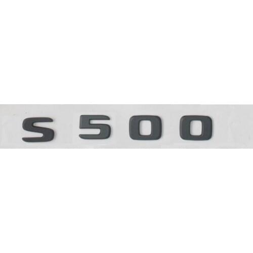 Flat Matte Black ABS Rear Trunk Letters Badge Badges Emblem Emblems Decal Sticker for Mercedes Benz S Class S500 2017 2019