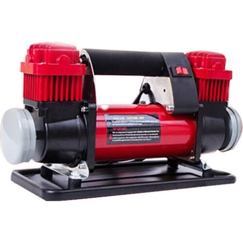 12v/24v Portable Automatic Car Inflator High Pressure Car Inflator Full Metal Double Cylinder Car Wheel Fast Inflator