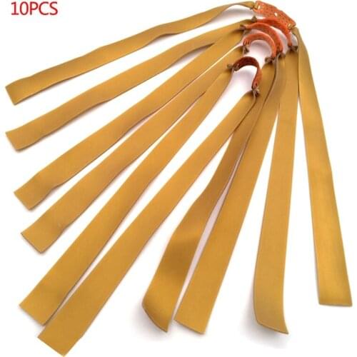 10pcs/Set 1MM Thickness Flat Rubber/Latex Powerful Band Slingshots Fast Springback Slingshot Elastic Flat Rubber Band