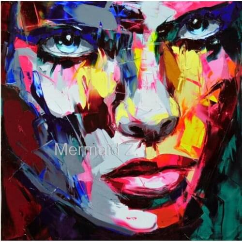 Hand Painted Francoise Nielly Palette Knife Painting Portrait Palette Knife Oil Painting Impasto On Canvas Home Decoration