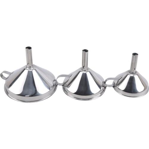 Detachable Filter Functional Stainless Steel Kitchen Oil Funnel Liquid Water Tool