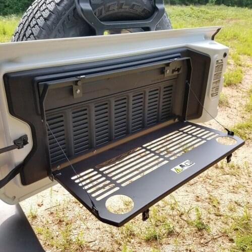 Tailgate Table Rear Door Foldable Shelf Storage Bracket Accessories Aluminum Off-Road Travel for Jeep Wrangler JL
