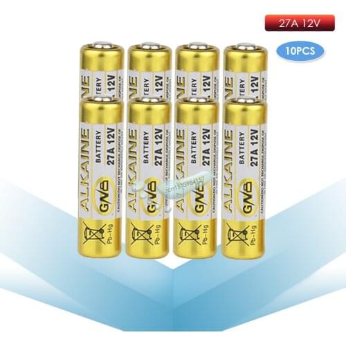 Kpay 10PCS 27A 12V dry alkaline battery 27AE 27MN A27 for doorbell,car alarm,walkman,car remote control etc