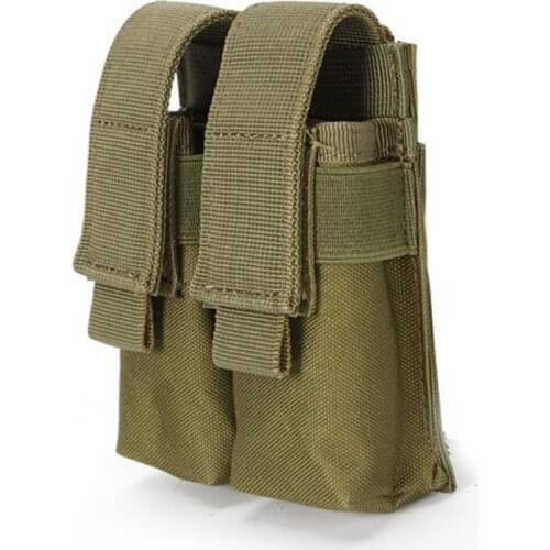 Tactical Vest Accessory Bag Outdoor Airsoft Paintball Gear Pistol Nylon Double Magazine Pouch 3 Colors