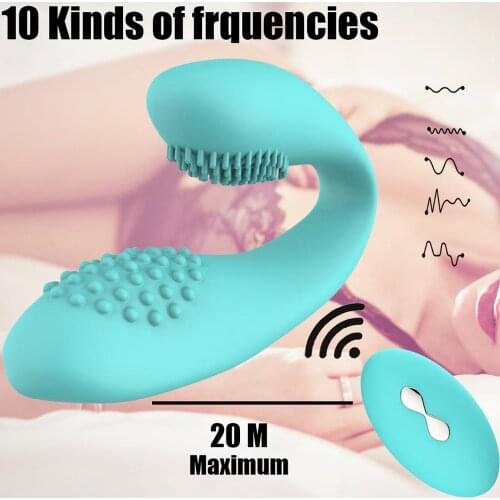 Coupless Vibrator 12 Speed Vibration G Spot U Dildo Clitoral Clit Wireless Remote Control Adult Toy Sex Product for Women