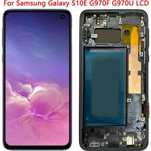 SUPER AMOLED G970 LCD For Samsung Galaxy S10e LCD Display Touch Screen With Frame Assembly SM-G970F/DS G970U G970W SM-G9700 LCD