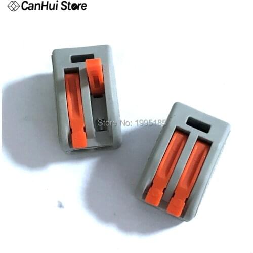 10PCS NEW PCT-212( 222-412) 32A 2PIN Spring Lever Push Fit Reuseable Cable 2 Wire Connector Conductor Terminal PCT212