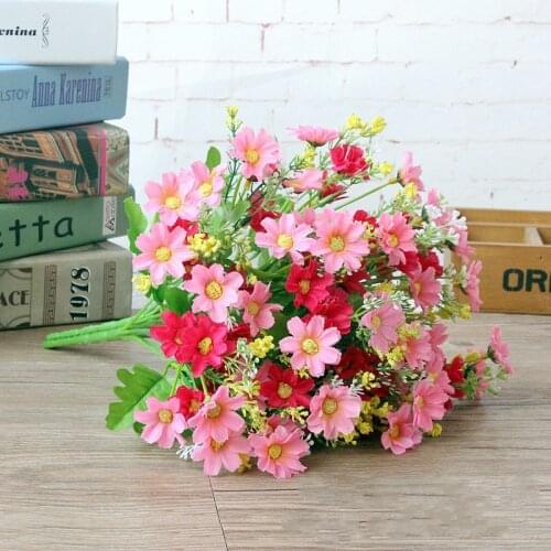 28 Heads Simulation Gerbera Small Daisy Fake Flower Bud Flower Bouquet Table Living Room Display Floral Dancing Orchid Christmas