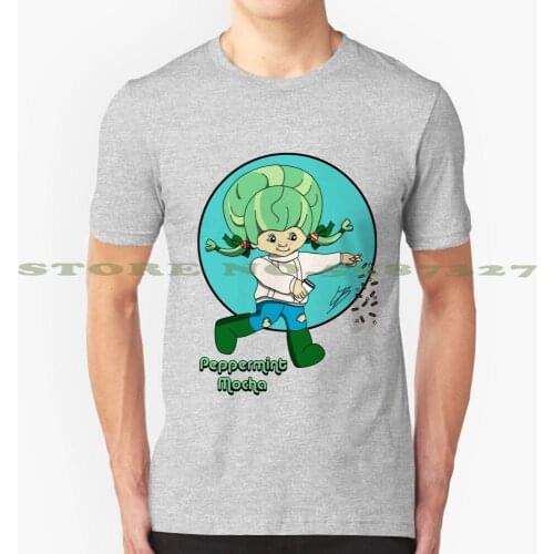 80S Barista Star - Peppermint Mocha Summer Funny T Shirt For Men Women Peppermint Mocha Rainbow Brite 80S Cartoons Satire