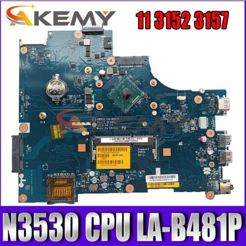 Akemy Pentium Processor N3530 LA-B481P For DELL INSPIRON 15 3531 Motherboard CN-0Y3PXH Y3PXH Mainboard 100% Tested