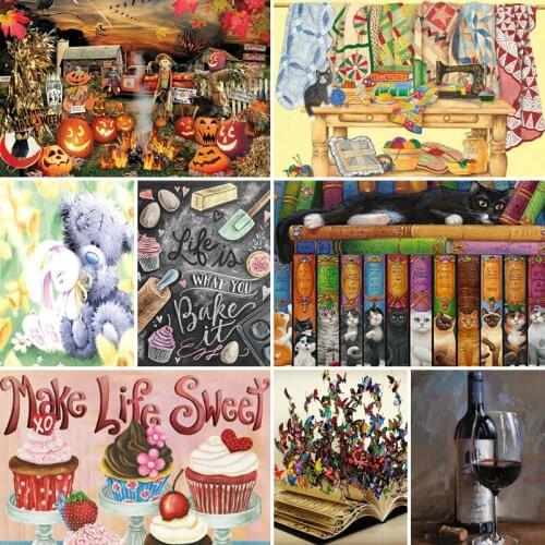 40x50x60 diamond painting 5D Full Square embroidery mosaic Cross Stitch Ice cream guitar DIY Wall Sticker home Decoration gift