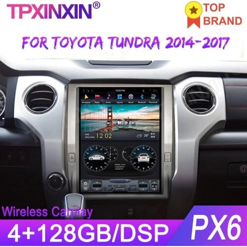 Wireless Carplay Tesla Android 9.0 Car GPS Navigation For Toyota Tundra 2014-2020 Stereo Head unit Multimedia Player Auto Radio
