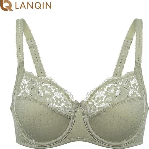 Womens Plus Size Non Padded Full Coverage Bra Underwire Lace Minimizer Bras