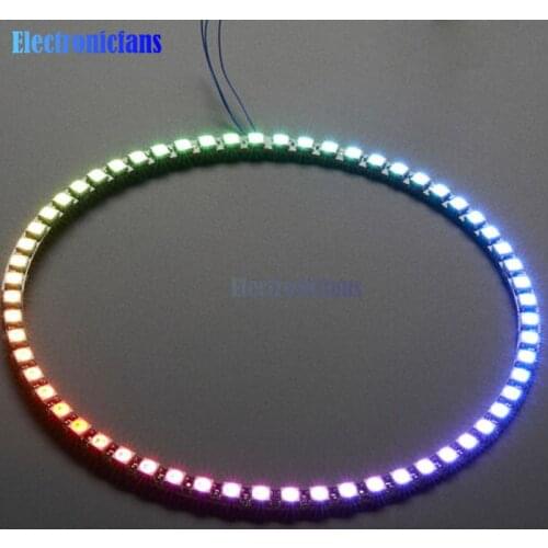 60 Bits Digital WS2812 RGB LED Ring Full Color Highlighting WS2812 5050 SMD Leds Strip Module Microcontroller DC 5V for Arduino