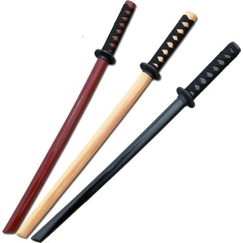 60Cm Aikido Wooden Sword Samurai Sword Catazer Katana Suburito Bokken Swords Training Sword for Kung Fu Japanese Ninja Knife