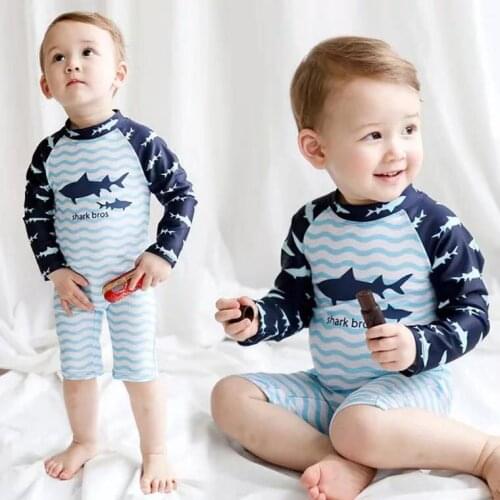 Baby Swimwear 2018 Summer One Pieces Swimsuit for Infant Boy Cute Dinosaur Print Swim Bathing Suit Beachwear Outfits