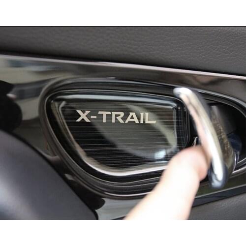 For Nissan X-trail T32 Qashqai J11 High-quality stainless nterior Accessories Car Inner Door Handle Bowl Sequins Decorative
