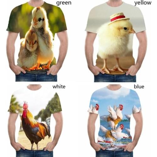 2021 Fashion Chicken 3D Print Men Women T Shirt XS-5XL