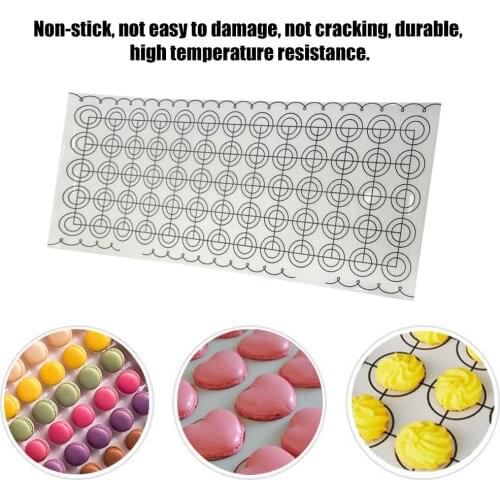 Baking Mat Silicone Anti-slip Pastry Sheet Non-stick Round Printed Dessert Cake Dough Roll Mat Bakeware