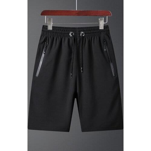 Summer New Zipper Pocket Casual Shorts Male Ice Silk Large Size Quick-drying Pants Sports Cool Beach Pants -40