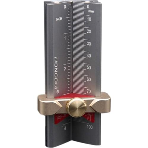 Multi-functional Woodworking Tools Height Gauge Limit Ring Installation Aid Drill Angle Measurer High Precision Rule