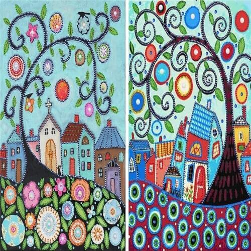 5D DIY Diamond Painting Abstract Tree PatternSpecial-shaped Crystal Rhinestone Embroidery Diamond Embroidery Cross Stitch Kit