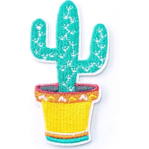 Cactus Barbary Fig (Size:5.2x9.3cm) Cloth Personality British Style Badge Cowboy Patch Clothes Down Jackets Decoration Applique